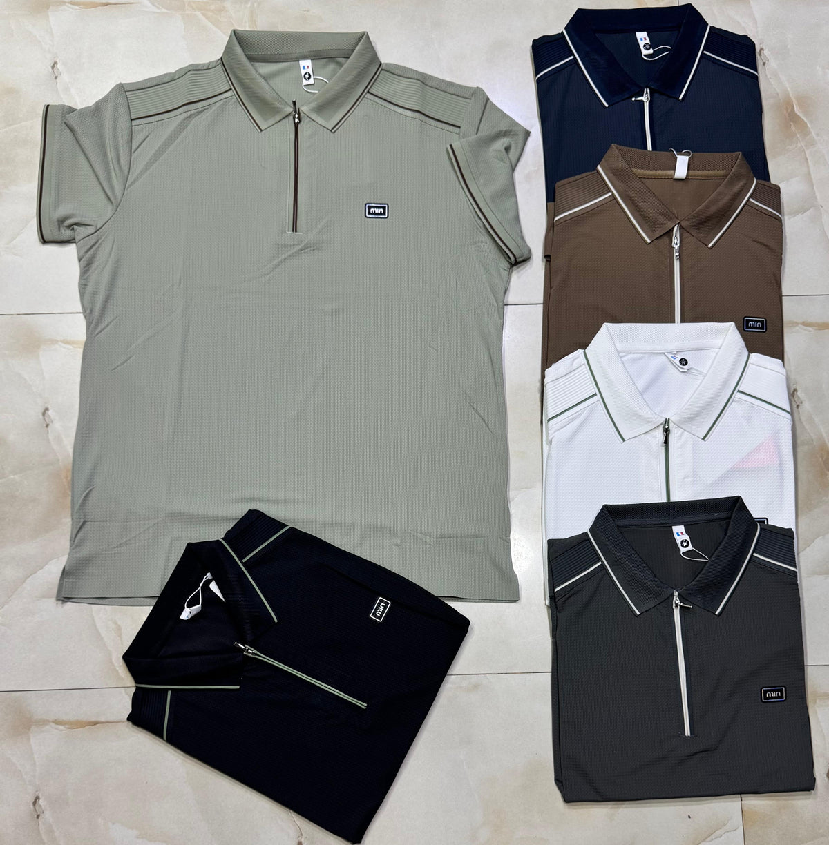 Men's Premium Half-Zip Polo Shirt – Modern Slim Style | Irshu Collection